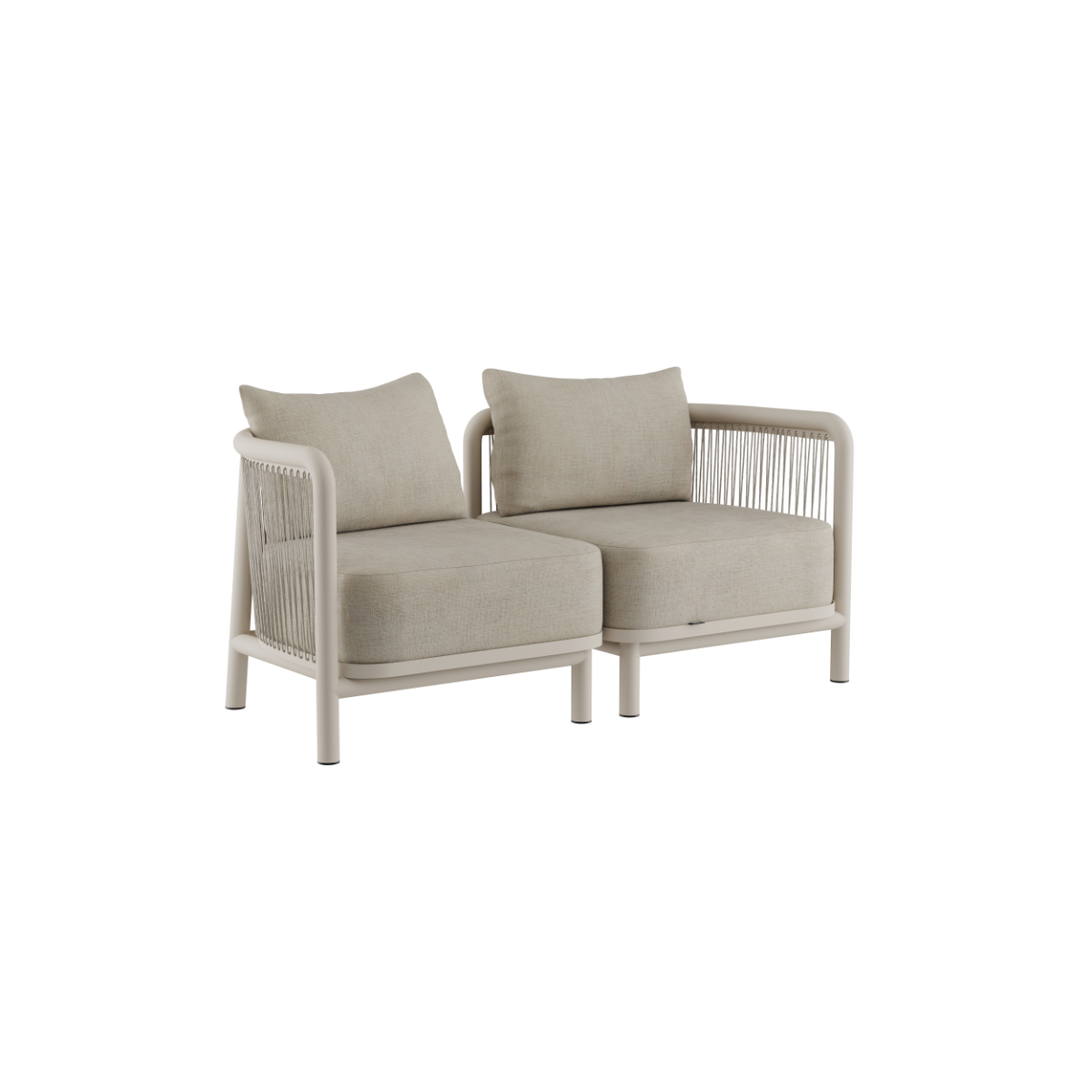 SACKit Kirra Lounge Sofa 2-seters i sandfarget olefinstoff