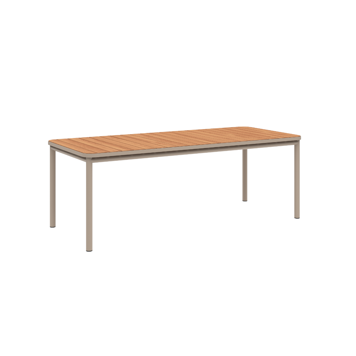 SACKit Kirra Dining Table 210x90 i teak og taupe aluminium