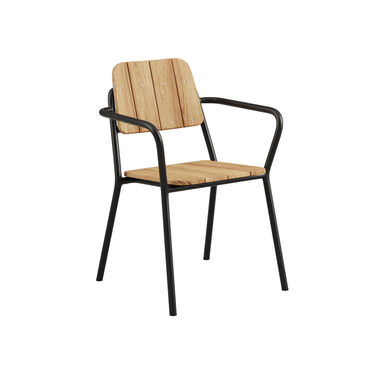 SACKit Kirra Patio Chair i sort aluminium og teak