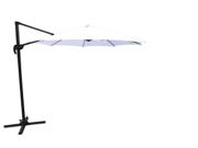 VENTURE DESIGN Leeds hvit parasoll med tilt, 3 meter, aluminium og stål stang